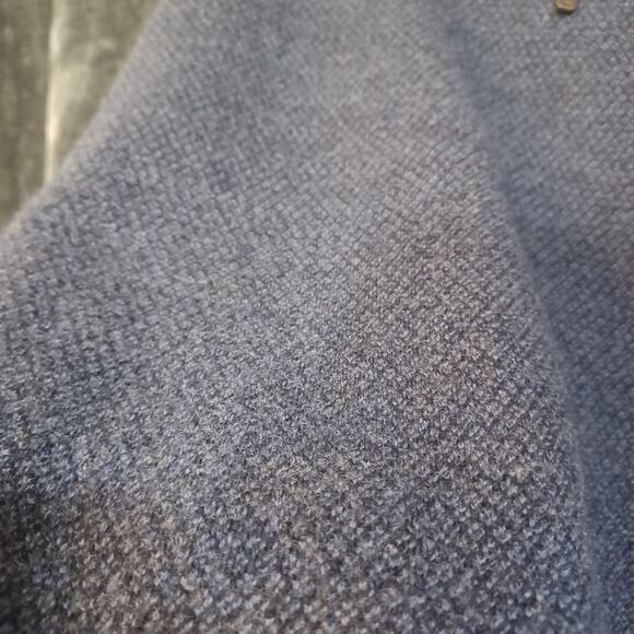 UNTUCKit Sweater Navy Merino Wool Belguardo Birdseye Pullover Large - Picture 3 of 9